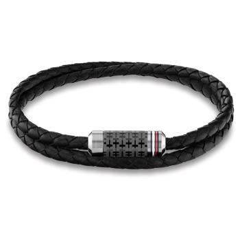 Tommy Hilfiger Dvojitý kožený náramok pre mužov 2790327