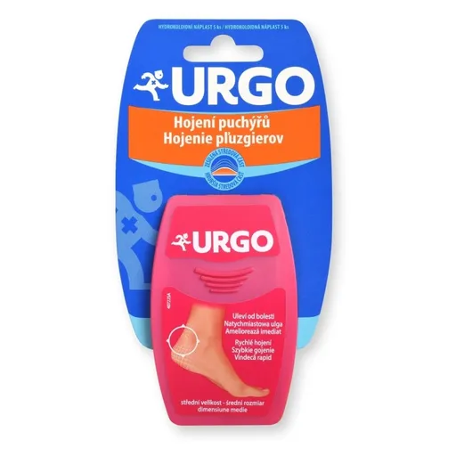 URGO Hojenie pľuzgierov diskrétne hydrokoloidné náplasti 5 kusov