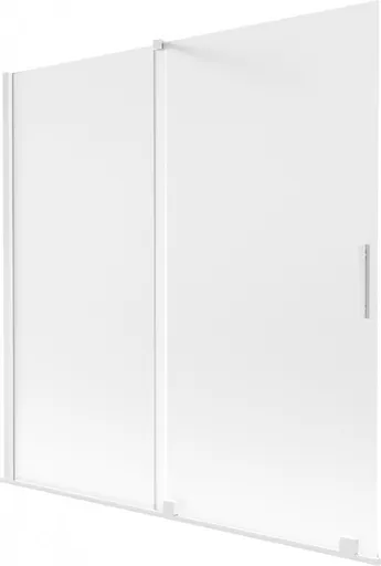 MEXEN/S - Velar dvojkrídlová posuvná vaňová zástena 160 x 150, dekor, biela 896-160-000-31-20