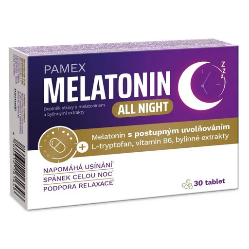 PAMEX Melatonín all night 30 tabliet