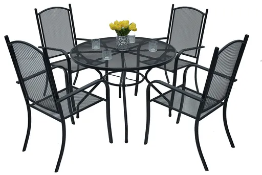 DEOKORK Záhradná kovová zostava NANCY ROUND 1+4