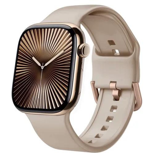 SILICONE Vymeniteľný remienok pre Apple Watch 10 / 11 46mm svetlohnedý