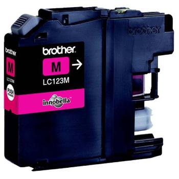 Brother originál ink LC-123M, magenta, 600str., Brother MFC-J4510 DW, purpurová