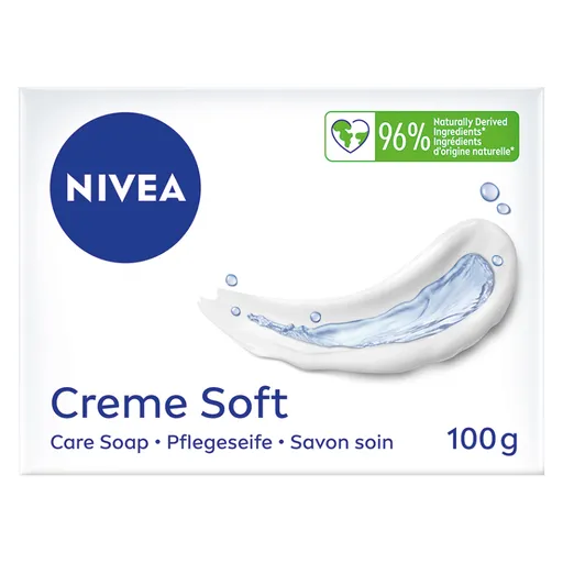 NIVEA Creme Soft Ošetrujúce krémové mydlo Tuhé 100 g