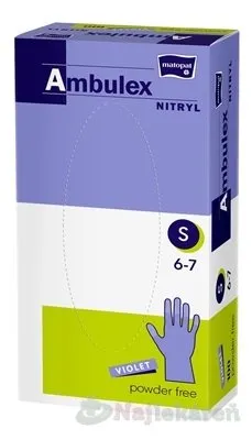 Ambulex Nitryl rukavice nepudrové violet 100 ks