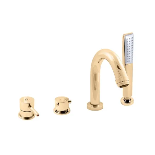 Vaňová batéria RAV Slezák SEINA so sprchovacím setom v zlatom prevedení SE962.0PZ