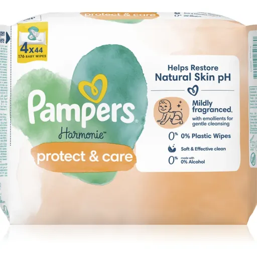 Pampers Harmonie Protect&Care vlhčené čistiace obrúsky pre deti s nechtíkom lekárskym 176 ks