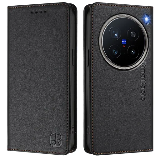 RINA Zaklápacie puzdro pre Vivo X200 Pro 5G čierne