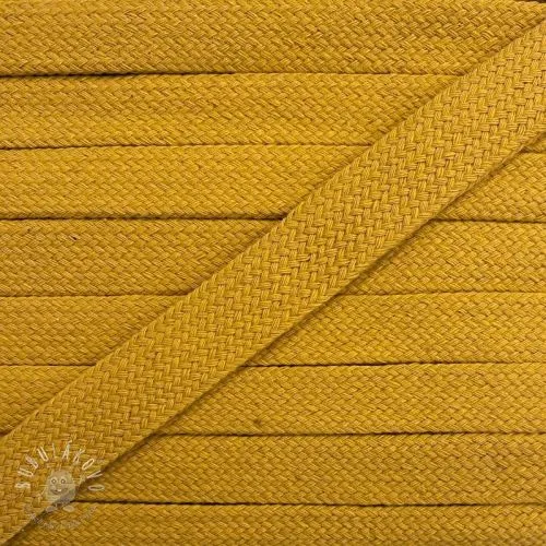 Bavlnená šnúra plochá 13 mm ochre