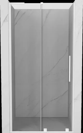 MEXEN/S - Velar L posuvné sprchové dvere 110, transparent, biela 871-110-003-01-20