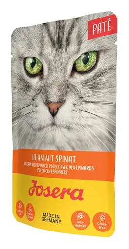 Josera Cat Paté kura so špenátom v kapsičke pre mačky 85g