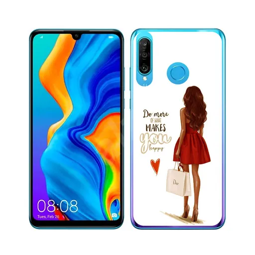 PROTEMIO MY ART Ochranný obal Huawei P30 Lite RED DRESS (137)