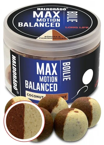 Haldorádó vyvážené boilies balanced max motion 70 g 20 mm - kokos tygrí orech