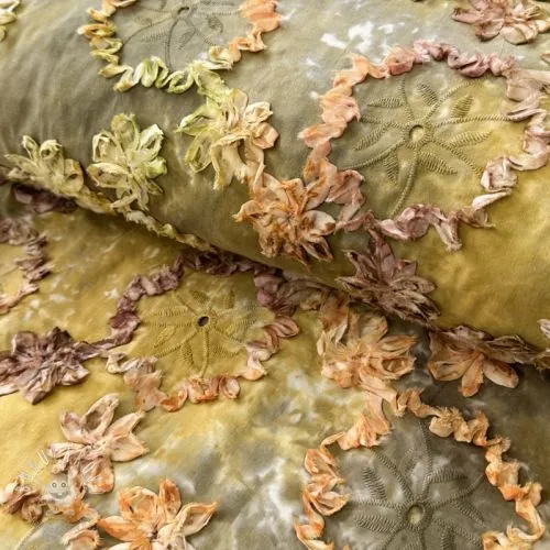 Bavlnená látka TIE DYE EMBROIDERY Eva tape design E