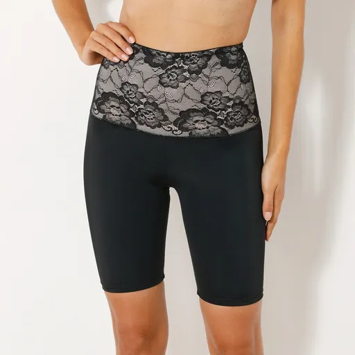 Nohavičky panty z mikrovlákna a čipky, vyhladzujúci efekt