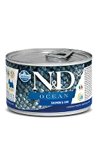 N&D DOG OCEAN Adult Salmon & Codfish Mini 140g 1 + 1 Zadarmo