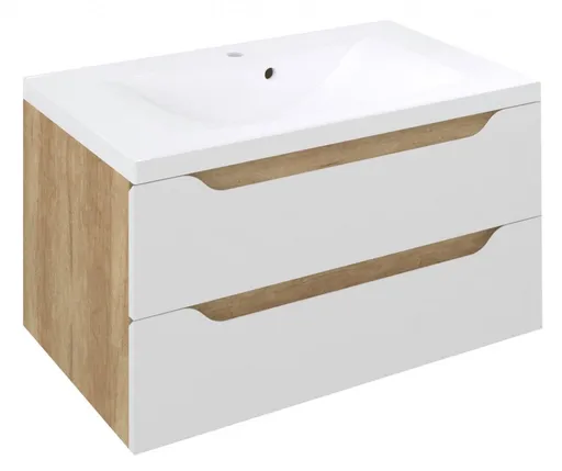 Sapho WAVE umývadlová skrinka 79,7x45x47,8cm, biela/dub Alabama SPH WA080-3022