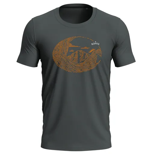 Bontis Tričko MOUNTAINS - Tmavá bridlica | 2XL