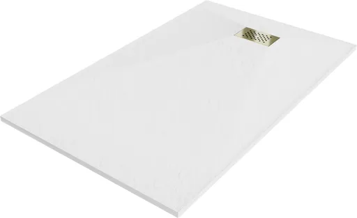 MEXEN/S - Hugo sprchová vanička SMC 140x80, biela, krytka zlatá 42108014-G