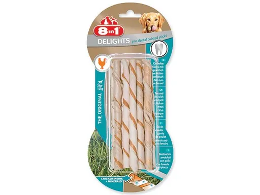 8in1 Tyčinka Dental Delights kroucená žvýkací 55 g