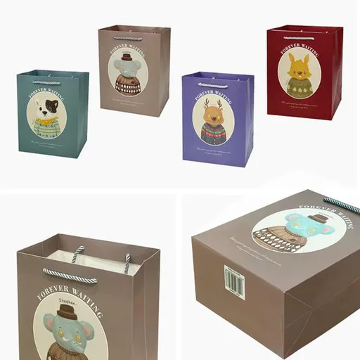 Papierová darčeková taška TORO 32x26x12cm MIX zvieratká