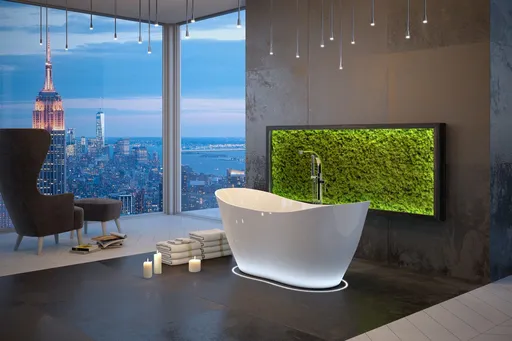 BESCO - Voľne stojaca vaňa VIYA (ANDRIA) - Farba - Biela, Rozmer vane - 160 × 70 cm VANAND16W