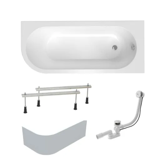 Asymetrická vaňa Laguna Rajka 170x72,5 cm akrylát pravá SIKOVRAJ170PANP