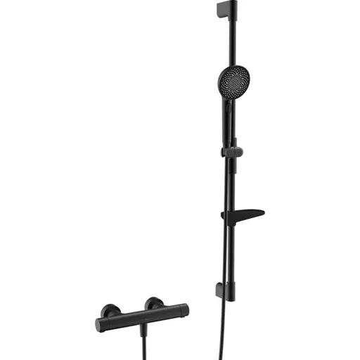 Sprchová batéria Hansa Prisma so sprchovacím setom 150 mm čierna matná 4813043133
