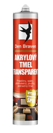 Silikón akrylový tmel na opravu trhlín v omietke, dreve, betóne 310 ml transparentná