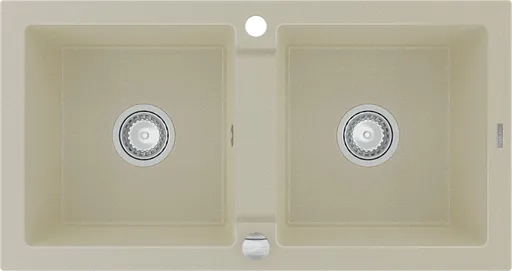 MEXEN MEXEN - Mario granitový drez dve mísy 820x436 mm, béžová 6504822000-69