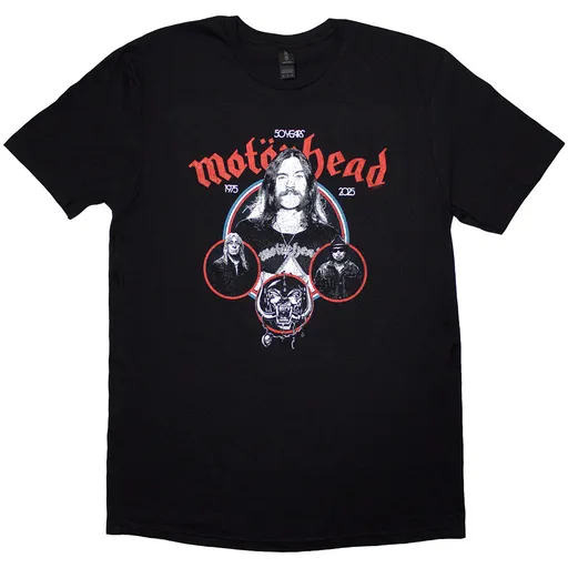 Motörhead tričko 50 Years Band Circles Čierna S