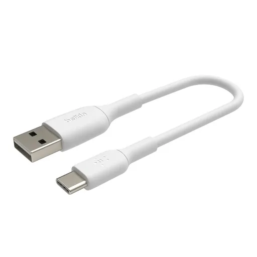 Belkin BOOST CHARGE™ USB-C/USB-A kábel, 15cm, biely