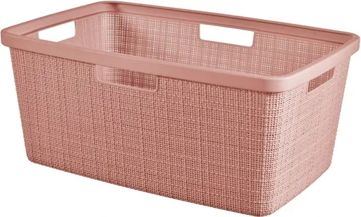 CURVER Kôš na čistú bielizeň JUTE 46L | ružová