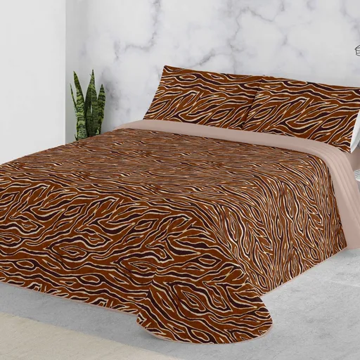 Prešívaný prikrývka na posteľ s potlačou Zebra