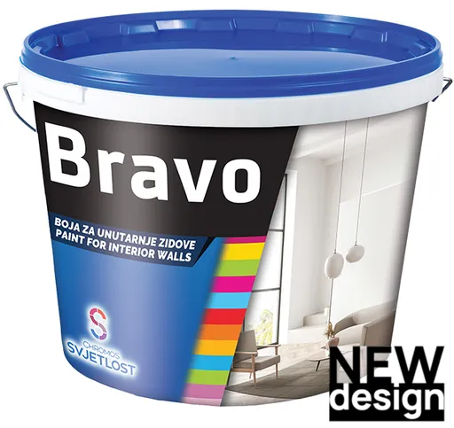 BRAVO - Interiérová farba na steny biela 10 l
