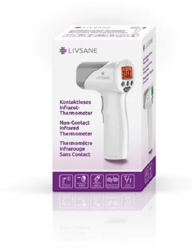 Livsane Teploměr bezkontaktní infračervený 1 ks