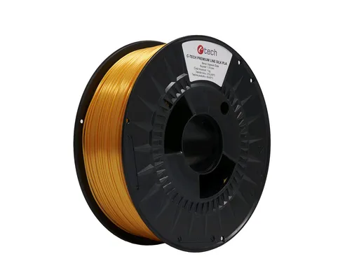 C-Tech 3DF-P-SPLA1.75-1023 3D filament, PREMIUM LINE, Silk PLA, dopravná žltá, RAL1023, 1,75mm, 1kg