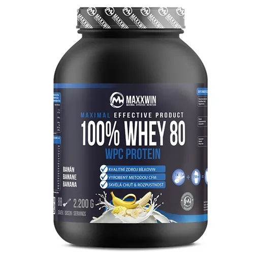 MAXXWIN 100% Whey proteín 80 banán 2200g
