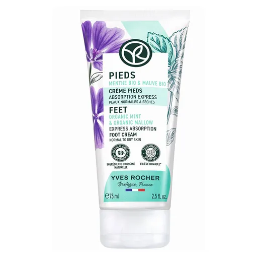 YVES ROCHER Krém na nohy s rýchlou absorpciou 75 ml