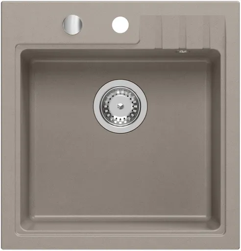 SAPHO SAPHO - Granitový vstavaný mono drez, 50x52cm, taupe GR1042