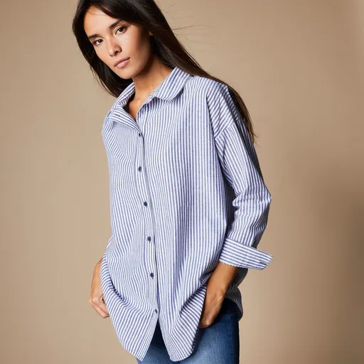 Dlhá prúžkovaná košeľa