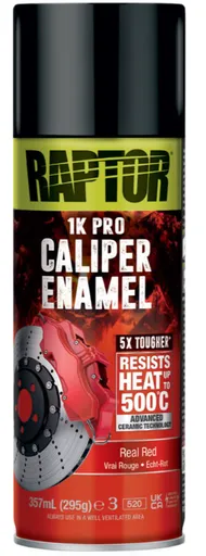 RAPTOR 1K CALIPER ENAMEL - Sprej na brzdové strmene real red, 0,295 kg