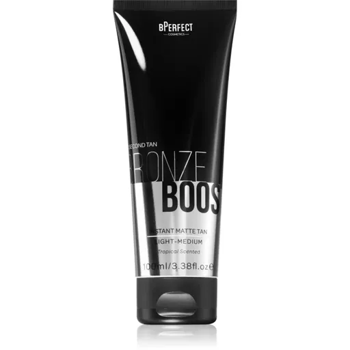 BPerfect Bronze Boost Instant Matte Tan samoopaľovací krém na tvár a telo odtieň Light-Medium 100 ml