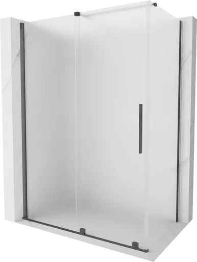 MEXEN/S - Velár sprchovací kút, posuvné dvere 160 x 85, dekor, grafit kartáčovaná 871-160-085-31-66