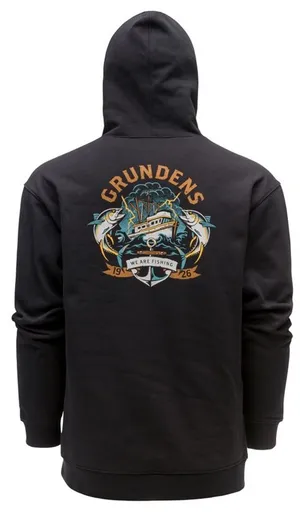 Grundéns mikina displacement dwr hoodie tuna tattoo black - l