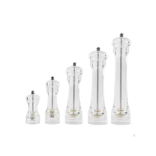 Akrylový mlynček na soľ alebo korenie 10 cm