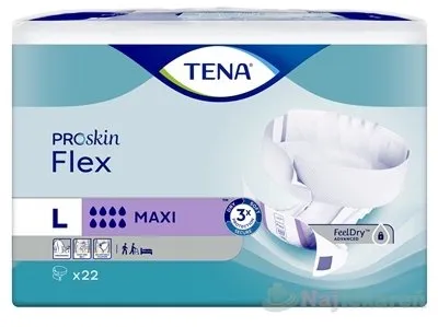 TENA Flex Maxi L inkontinenčné nohavičky s rýchloupevňovacím pásom 22 ks