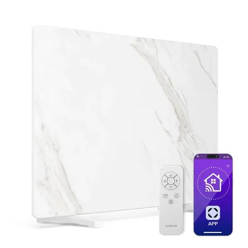 Klarstein MarmoHeat infračervený panel | 600 W | 5 - 9 m² | mramorový dizajn | 70 cm x 100 cm