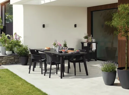 Elvisia Záhradný set DIANA 4 + 1 | grafit