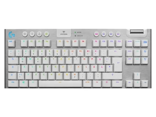 Logitech Mechanical Gaming Keyboard G915 TKL Tenkeyless LIGHTSPEED Wireless RGB - Tactile - WHITE - SK/SK